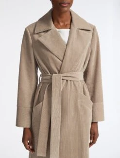 Roxanne Corduroy Coat - Taupe -Cefinn Clothing Store AU23 C10 ROXANNE TAUPE LS 3722