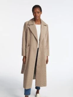 Roxanne Corduroy Coat - Taupe -Cefinn Clothing Store AU23 C10 ROXANNE TAUPE LS 3752