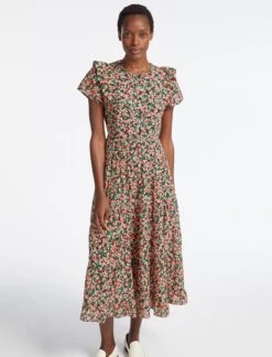 Sawyer Cotton Maxi Dress - Pink Blossom Print 14 Sawyer Cotton Maxi Dress - Pink Blossom Print -Cefinn Clothing Store AU23 D557 SAWYER PINKBLOSSOMPRINT LS 3624