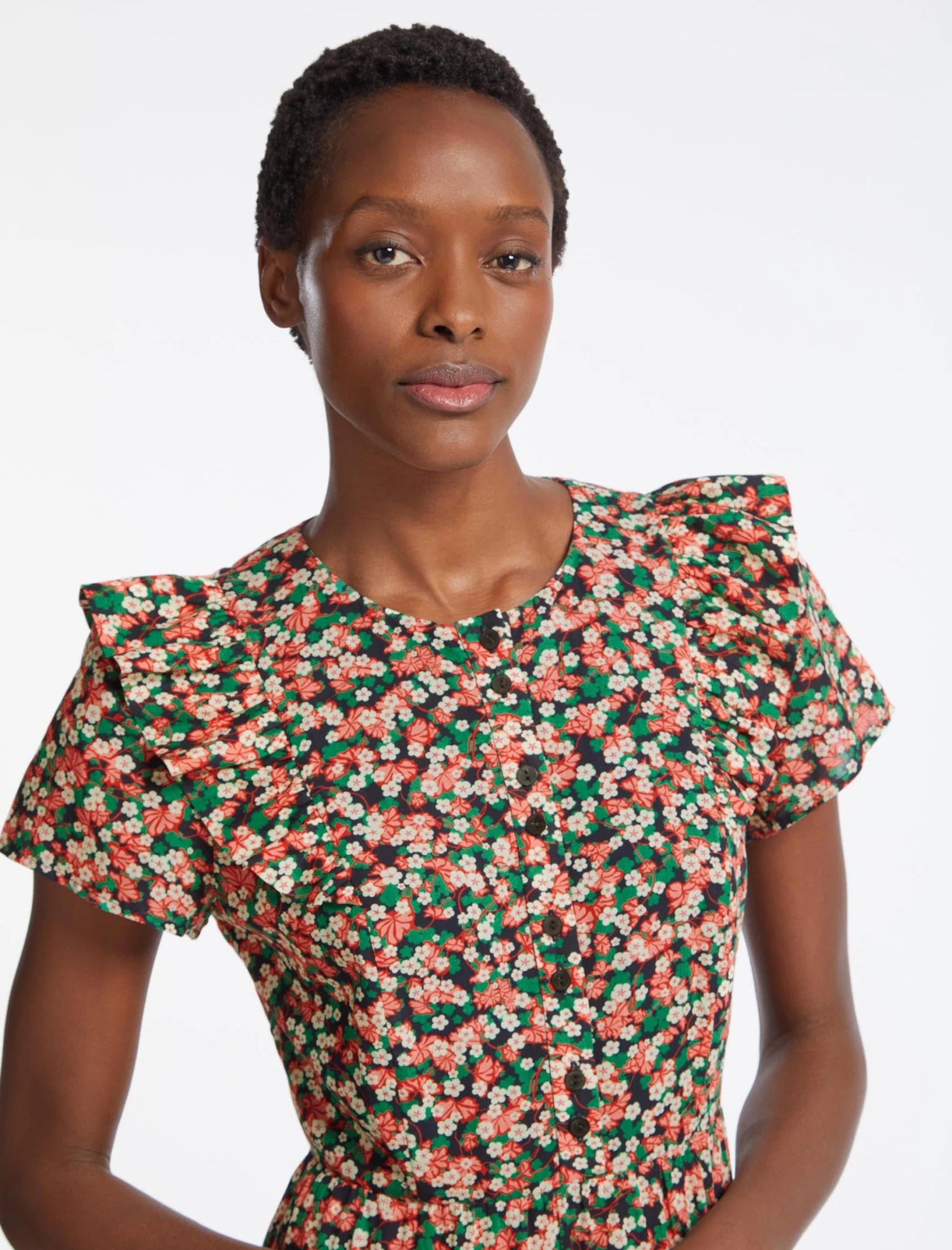 Sawyer Cotton Maxi Dress - Pink Blossom Print 4 Sawyer Cotton Maxi Dress - Pink Blossom Print - Image 2