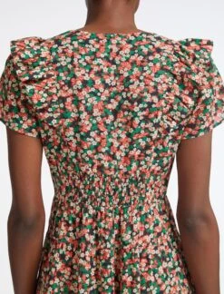 Sawyer Cotton Maxi Dress - Pink Blossom Print 16 Sawyer Cotton Maxi Dress - Pink Blossom Print -Cefinn Clothing Store AU23 D557 SAWYER PINKBLOSSOMPRINT LS 3646