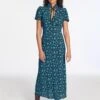 Jacquetta Maxi Dress - Black Blue Deco Floral Print -Cefinn Clothing Store AU23 D573 JAQUETTA BLACKBLUEDECOFLORALPRINT LS 378