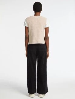 Janie Wool Round Neck Sleeveless Jumper - Oatmeal -Cefinn Clothing Store AU23 JANIE OATMEAL LS 3440 d199bb87 4257 4aed b2d5 618f39109e44