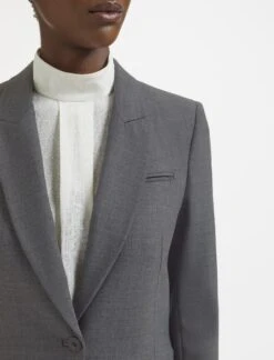 Jamie New Wool Blazer - Mid Grey -Cefinn Clothing Store AU23 JK45 JAMIE MIDGREY LS 333