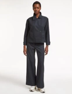 Rory Cotton Twill Jacket - Navy -Cefinn Clothing Store AU23 JK52 RORY NAVY LS 1714