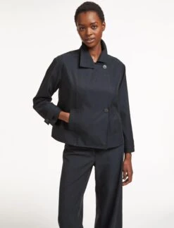 Rory Cotton Twill Jacket - Navy -Cefinn Clothing Store AU23 JK52 RORY NAVY LS 1718