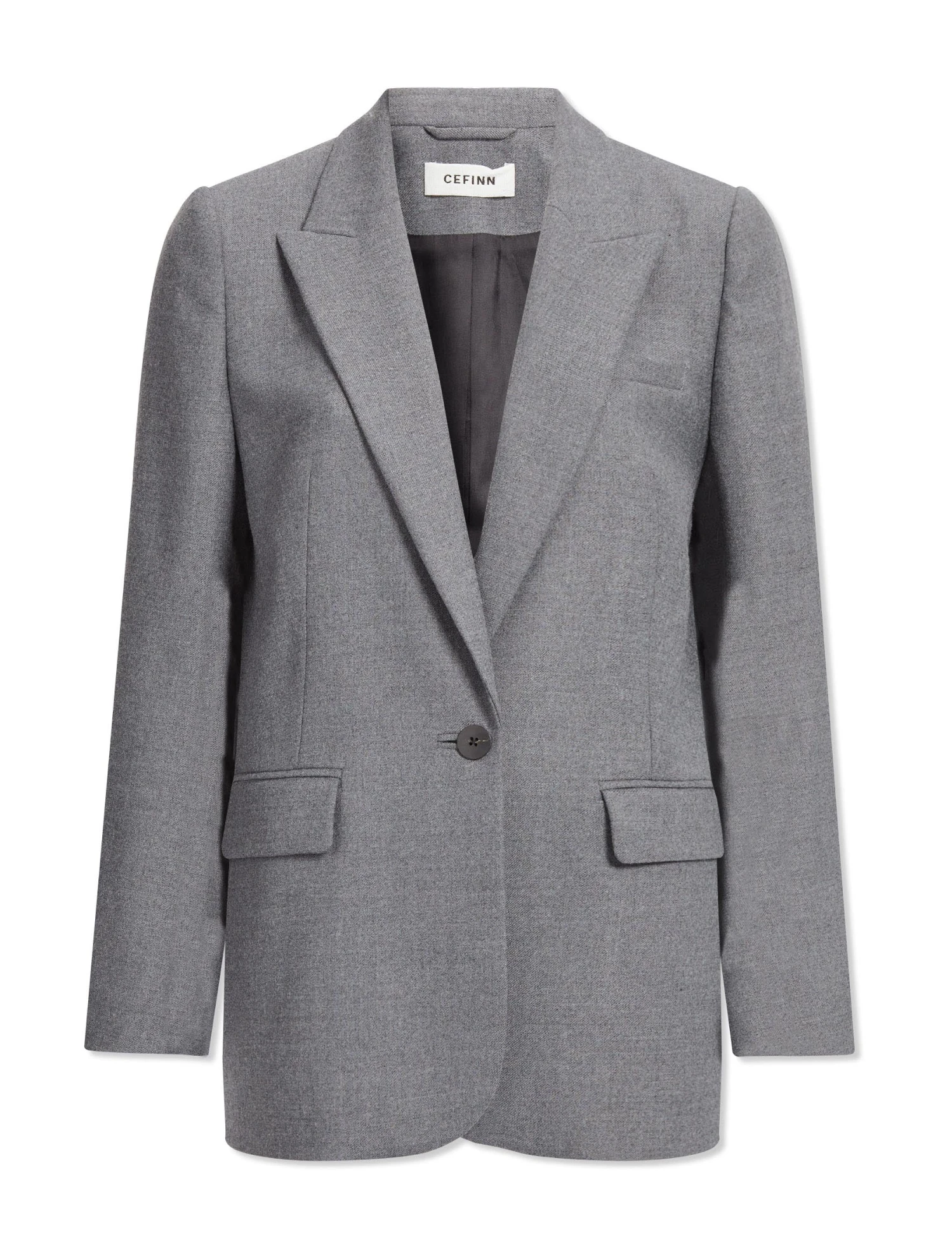 Jordan Stretch Wool Blazer - Mid Grey 10 Jordan Stretch Wool Blazer - Mid Grey - Image 8