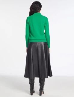 Josie Cashmere Collared Jumper - Emerald Green -Cefinn Clothing Store AU23 K142 JOSIE EMERALDGREEN LS 1470