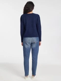 Joss Alpaca Jumper - Dark Blue 14 Joss Alpaca Jumper - Dark Blue -Cefinn Clothing Store AU23 K149 JOSS DARKBLUE LS 1848