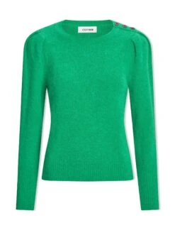 Joss Alpaca Jumper - Emerald Green -Cefinn Clothing Store AU23 K149 JOSS EMERALDGREEN CO