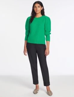 Joss Alpaca Jumper - Emerald Green -Cefinn Clothing Store AU23 K149 JOSS EMERALDGREEN LS 1354