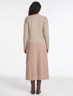 Joss Alpaca Jumper - Taupe -Cefinn Clothing Store AU23 K149 JOSS TAUPE LS 693