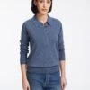 Josie Wool Collared Jumper - Denim Blue 2 Josie Wool Collared Jumper - Denim Blue -Cefinn Clothing Store AU23 K24 JOSIE DENIMBLUE LS 13765