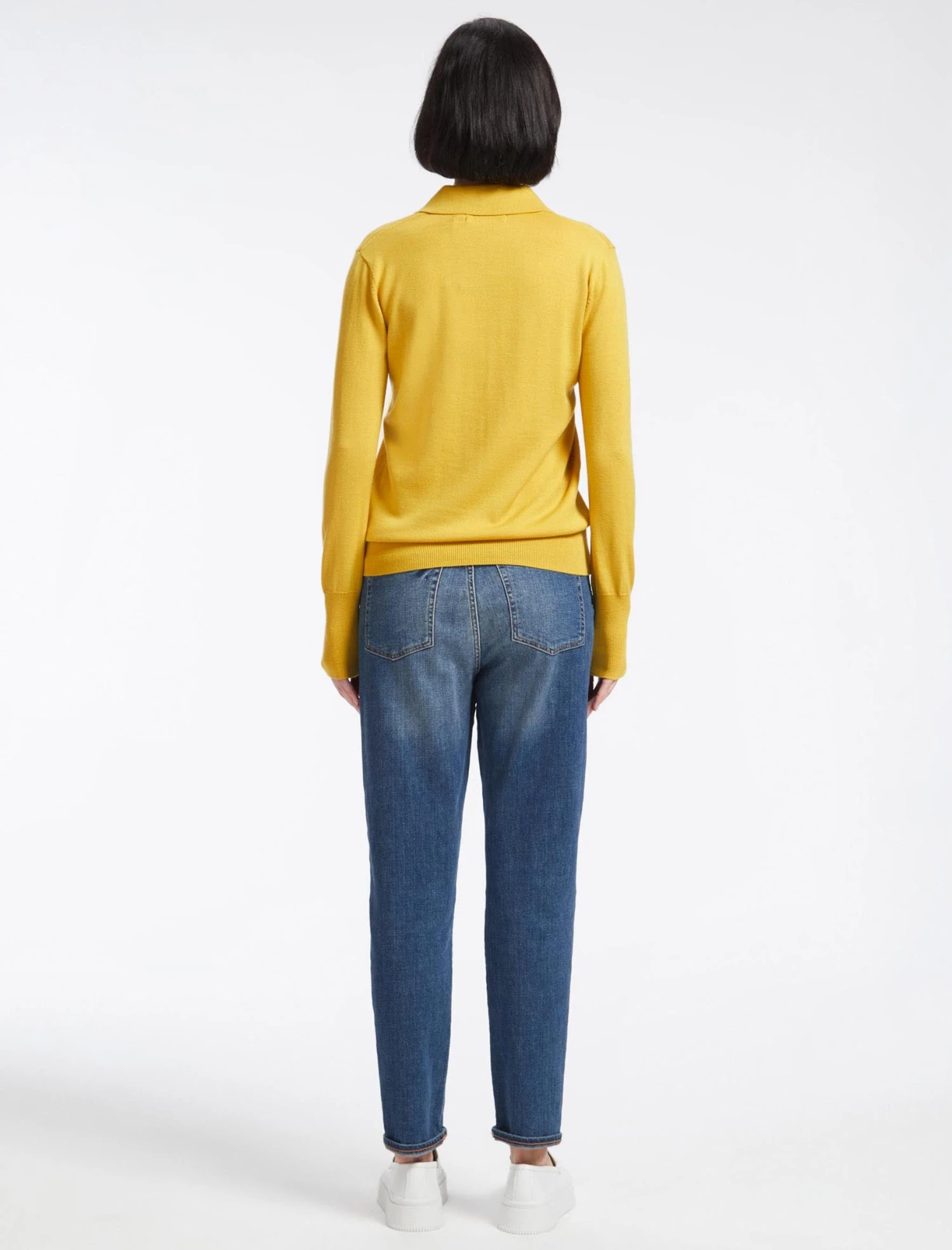 Josie Wool Collared Jumper - Yellow 6 Josie Wool Collared Jumper - Yellow - Image 4