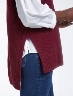 Janice Wool Funnel Neck Sleeveless Jumper - Dark Red -Cefinn Clothing Store AU23 K25 JANICE DARKRED LS0009 2e6c99ec 9262 48de 90cb 4b52ab0756af
