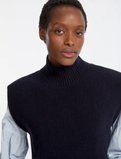 Janice Cashmere Blend Funnel Neck Sleeveless Jumper - Navy 11 Janice Cashmere Blend Funnel Neck Sleeveless Jumper - Navy -Cefinn Clothing Store AU23 K25 JANICE NAVY LS 4321 cdf86acc ac1e 48e6 8e2d 9d05f7d2a0af