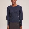 Eva Wool Crew Neck Jumper - Denim Blue