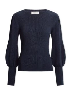 Eva Wool Crew Neck Jumper - Navy 13 Eva Wool Crew Neck Jumper - Navy -Cefinn Clothing Store AU23 K88 EVA NAVY CO