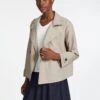 Rory Cotton Twill Jacket - Beige -Cefinn Clothing Store AU23 RORY JK52 NAVY 1758