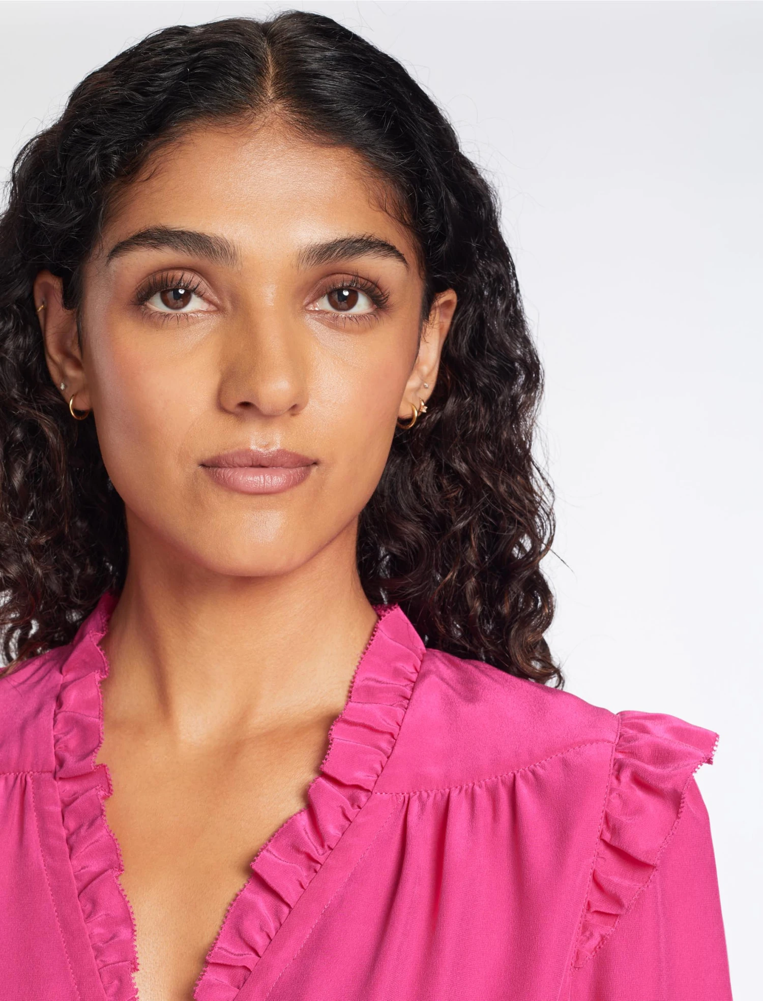 Stella Silk Shirt - Hot Pink 6 Stella Silk Shirt - Hot Pink - Image 4