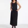 Shona Corduroy A Line Midi Skirt - Black -Cefinn Clothing Store AU23 SK165 SHONA BLACK LS 280