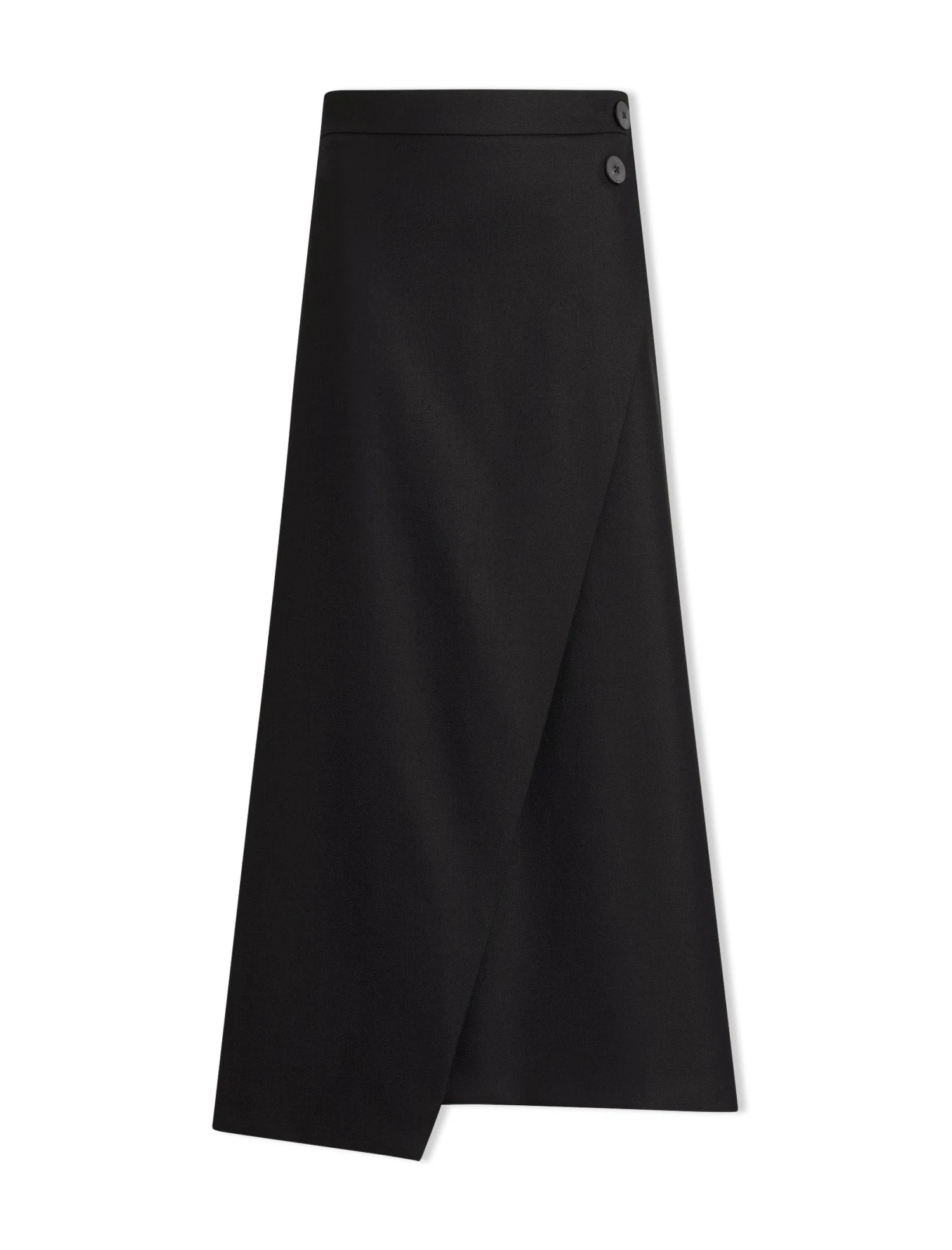 Layla Wool Maxi Wrap Skirt - Black 10 Layla Wool Maxi Wrap Skirt - Black - Image 8