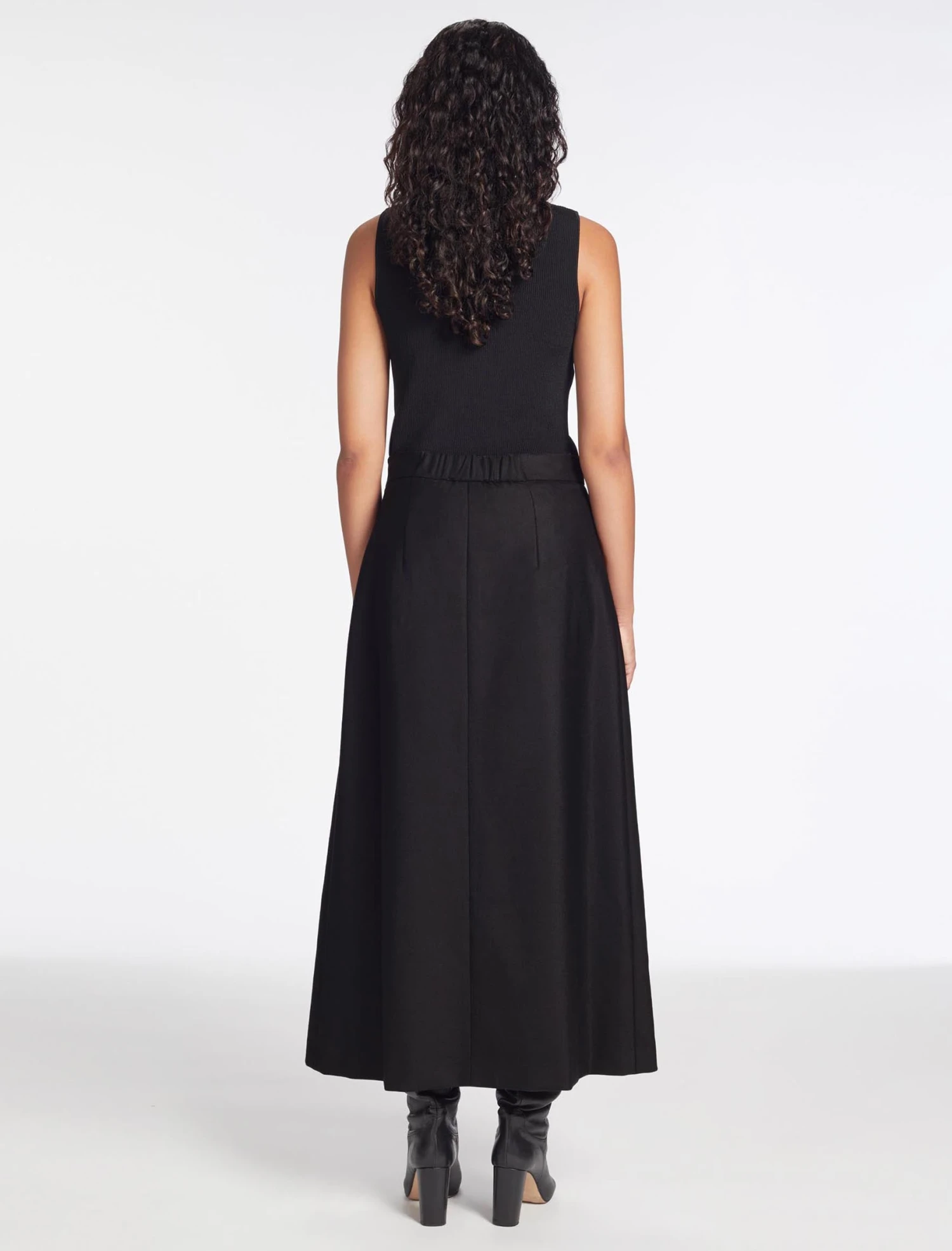 Layla Wool Maxi Wrap Skirt - Black 9 Layla Wool Maxi Wrap Skirt - Black - Image 7