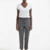 Clement New Wool Turn Up Trouser - Mid Grey -Cefinn Clothing Store AU23 TR76 CLEMENT MIDGREY LS 465