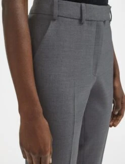 Clement New Wool Easy Waist Turn Up Trouser - Mid Grey 13 Clement New Wool Easy Waist Turn Up Trouser - Mid Grey -Cefinn Clothing Store AU23 TR77 CLEMENT MIDGREY LS 438