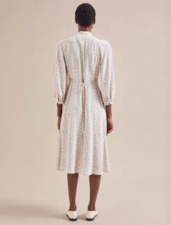 Daria Silk Midi Dress - Cream Floral Tile Print -Cefinn Clothing Store AU24 D159 DARIA CREAMFLORALTILEPRINT LS 19804 7e2e2f50 0d05 4393 afbf 69ca3b14a7c7