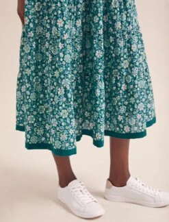 Elodie Cotton Blend Maxi Dress - Green Ditsy Carnation Print 11 Elodie Cotton Blend Maxi Dress - Green Ditsy Carnation Print -Cefinn Clothing Store AU24 D654 ELODIE GREENDITSYCARNATIONPRINT LS 20511