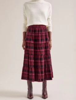 Cefinn Clothing Store -Cefinn Clothing Store AU24 SK185 MARIA RED BLACK LS 20252