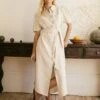 Lyra Techni Linen Maxi Shirt Dress - Cream -Cefinn Clothing Store Lyra da479199 3a7e 4f8d 9f13 5cefa312ca7e