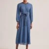 Rosie Techni Voile Maxi Dress - Cornflower Blue 1 Rosie Techni Voile Maxi Dress - Cornflower Blue -Cefinn Clothing Store RSHT D604 ROSIE CORNFLOWERBLUE LS 0446