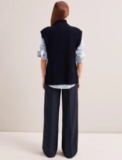 Janice Wool Funnel Neck Sleeveless Jumper - Navy -Cefinn Clothing Store RSHT K157 JANICE NAVY LS 0720 4d6fa63d cfe2 4f19 889f f8d5810e692c