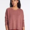 Lainey Cashmere Jumper - Dark Rose 2 Lainey Cashmere Jumper - Dark Rose -Cefinn Clothing Store RSHT K169 LAINEY DARKROSE LS 1062