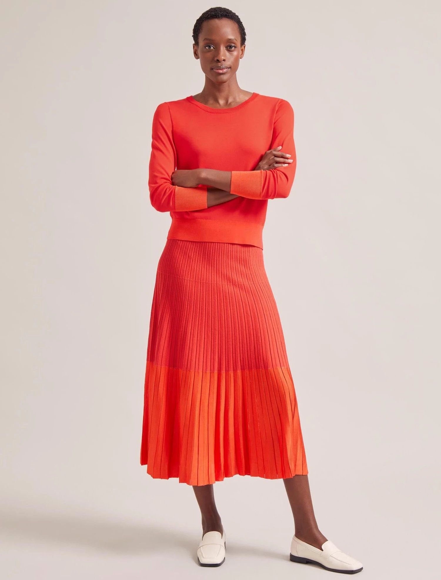 Colette Contrast Cuff Jumper - Orange 8 Colette Contrast Cuff Jumper - Orange - Image 6