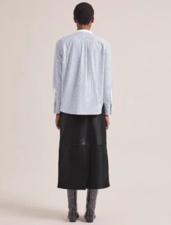 Sefton Organic Cotton Shirt - Blue White Stripe -Cefinn Clothing Store RSHT S75 SEFTON BLUEWHITESTRIPE LS 1362