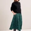 Sawyer Cotton Maxi Skirt - Green Bramble Print -Cefinn Clothing Store RSHT SK181 SAWYER GREENBRAMBLEPRINT LS 7489