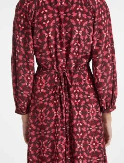 Daria Silk Midi Dress - Rose Shibori Print -Cefinn Clothing Store SP22 D159 DARIA ROSESHIBORIPRINT LS 0448