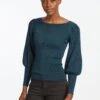Eva Wool Boat Neck Jumper - Petrol -Cefinn Clothing Store SP22 K29 EVA PETROLBLUE LS 24952 4baf4100 db98 43da a566 e3fa68ad968f