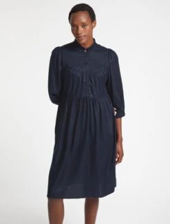 Cleo Midi Dress - Navy 13 Cleo Midi Dress - Navy -Cefinn Clothing Store SP23 D509 CLEO NAVY LS 3127