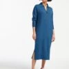 Eleanor Wool Knit Dress - Mid Blue 2 Eleanor Wool Knit Dress - Mid Blue -Cefinn Clothing Store SP24 D496 ELEANOR MID BLUE LS 15254