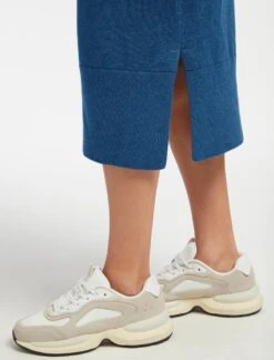 Eleanor Wool Knit Dress - Mid Blue -Cefinn Clothing Store SP24 D496 ELEANOR MID BLUE LS 15287