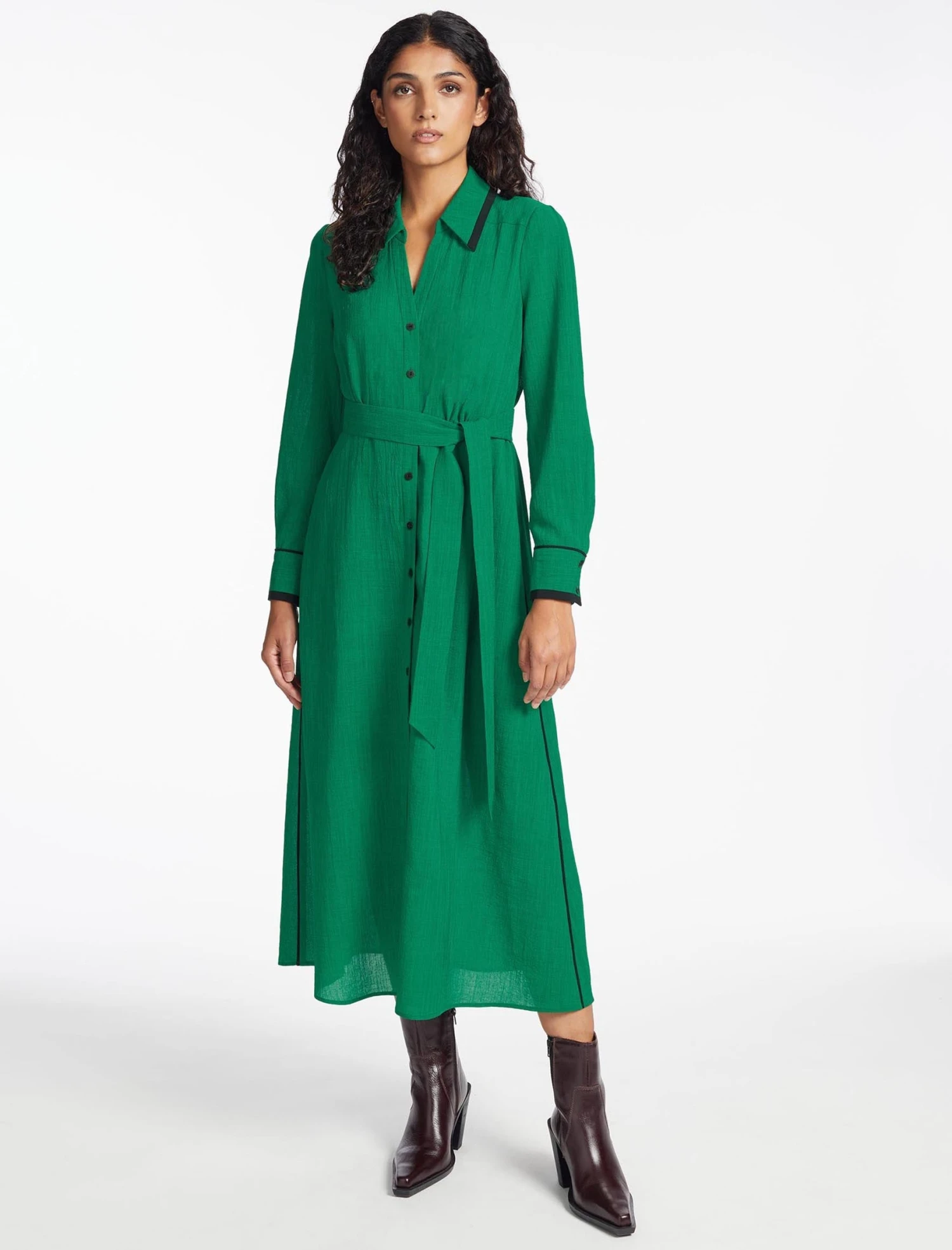 Fallon Techni Voile Maxi Dress - Emerald Green 4 Fallon Techni Voile Maxi Dress - Emerald Green - Image 2