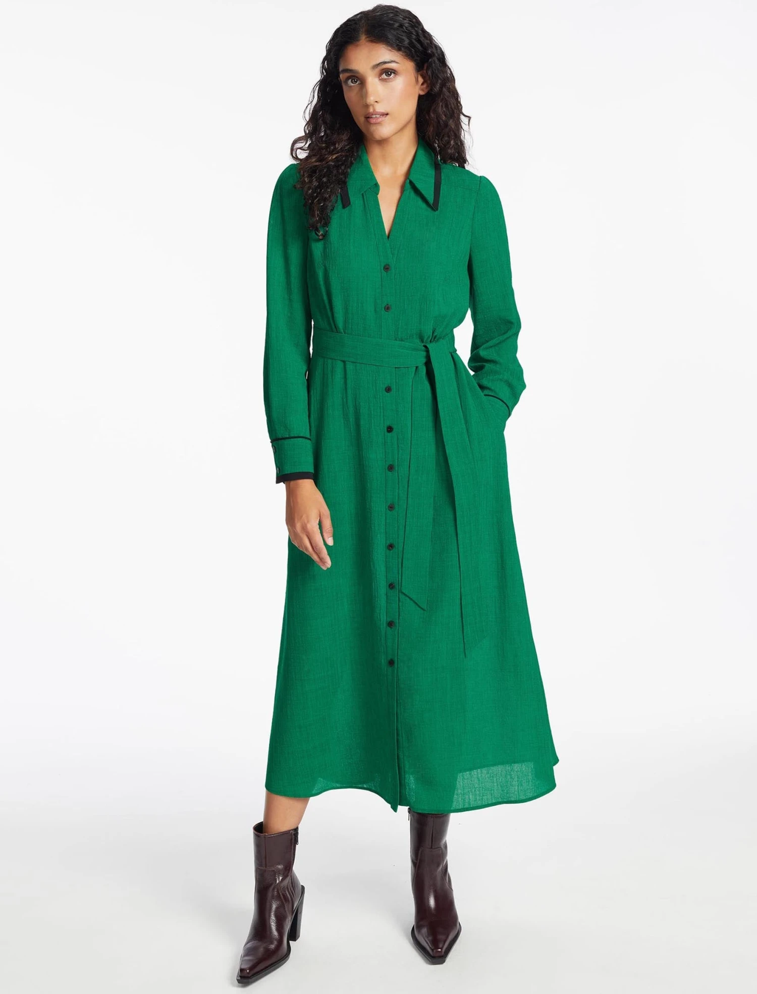 Fallon Techni Voile Maxi Dress - Emerald Green 9 Fallon Techni Voile Maxi Dress - Emerald Green - Image 7