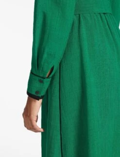 Fallon Techni Voile Maxi Dress - Emerald Green 15 Fallon Techni Voile Maxi Dress - Emerald Green -Cefinn Clothing Store SP24 D601 FALLON EMERALDGREEN LS 1232