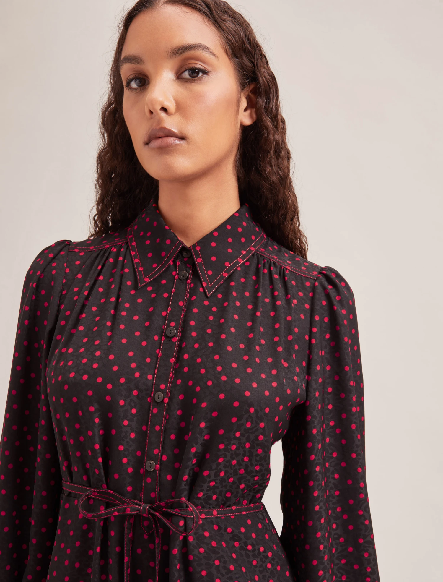 Franklin Maxi Dress - Black Red Polka Dot Print 4 Franklin Maxi Dress - Black Red Polka Dot Print - Image 2