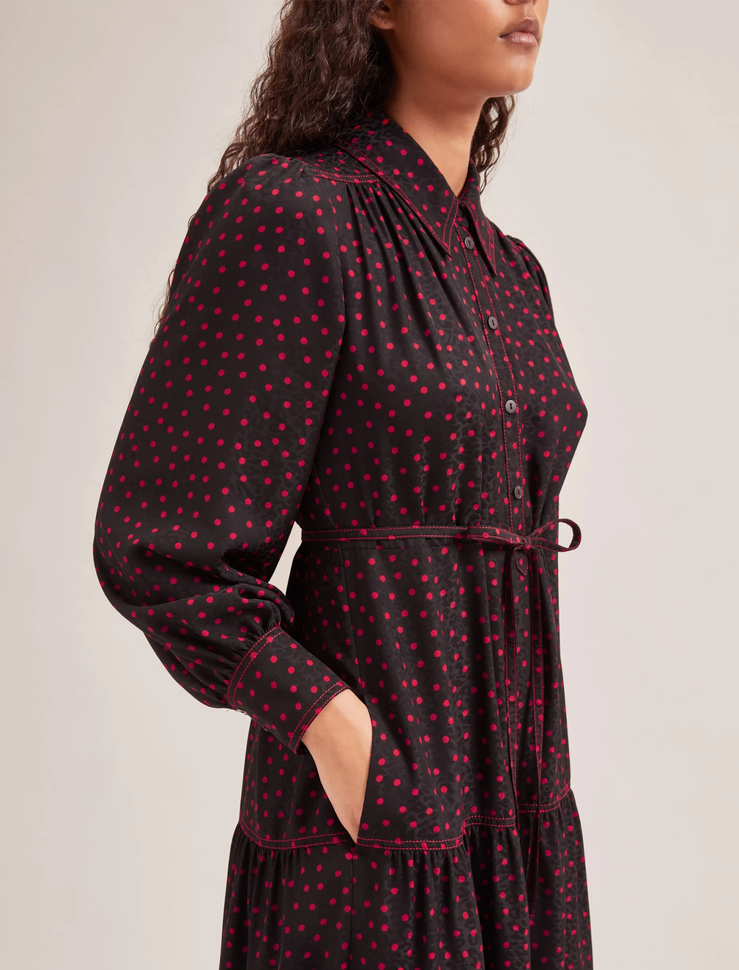 Franklin Maxi Dress - Black Red Polka Dot Print 7 Franklin Maxi Dress - Black Red Polka Dot Print - Image 5