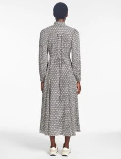 Elspeth Maxi Dress - Ecru Black Trellis Print 20 Elspeth Maxi Dress - Ecru Black Trellis Print -Cefinn Clothing Store SP24 D610 ELPETH ECRU BLACK TRELLIS PRINT LS 287